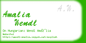 amalia wendl business card